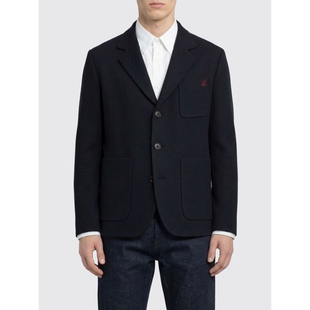 Loewe Men Wool Single-Breasted Blazer Loewe